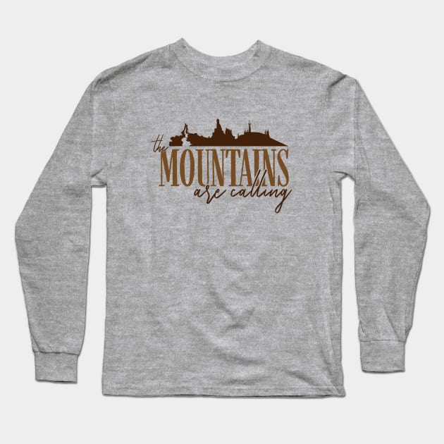 Mountains Are Calling Long Sleeve T-Shirt by Merlino Creative